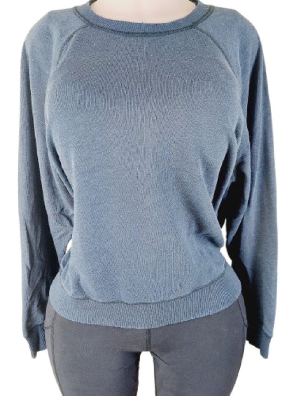American Eagle Women's Blue Long Raglan Sleeve Pullover Sweatshirt Size L